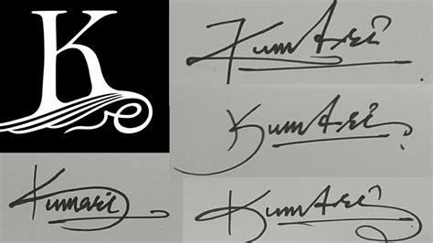 easy signature ideas|signature that start with k.